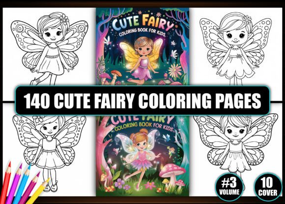 140 Cute Fairy Coloring Pages for Kids
