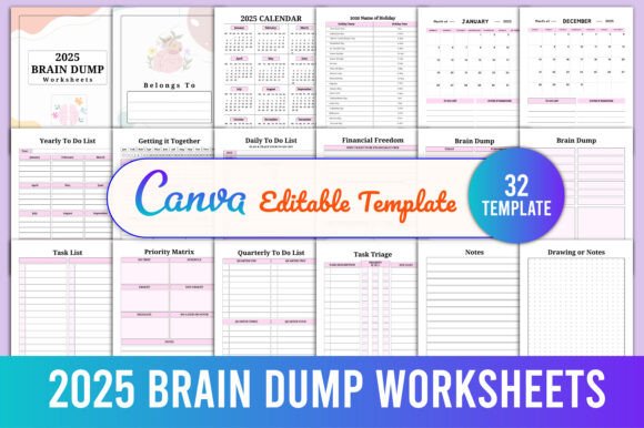 2025 Brain Dump Worksheets: A Comprehensive Guide to Organizing Your Year