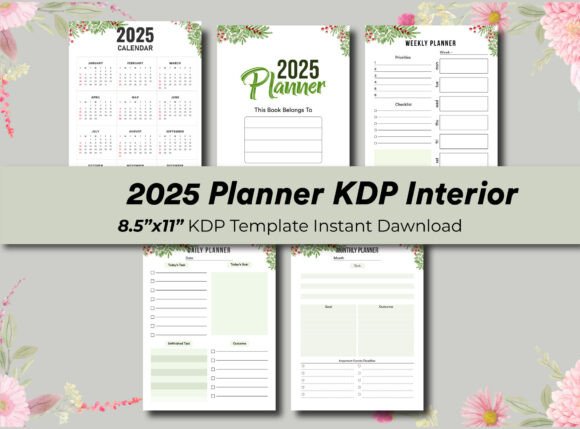 2025 Planner KDP Interior with Calendar