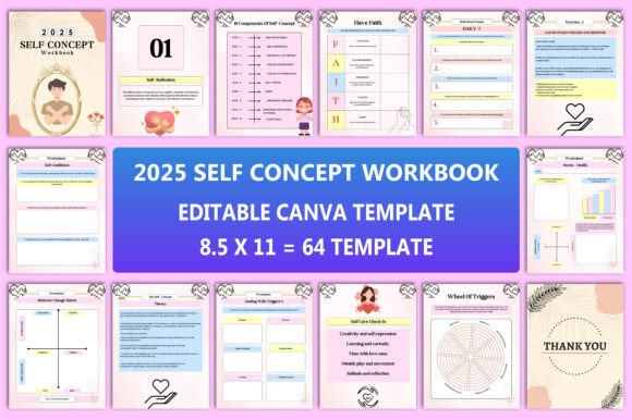 2025 Self Concept Workbook Interior: A Practical Guide to Personal Growth