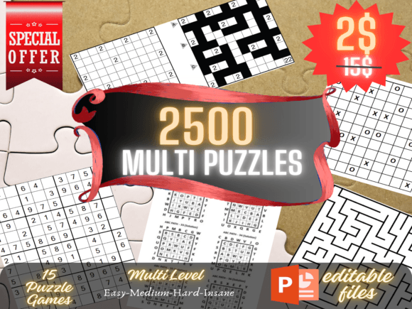2500 Multi Puzzles for Kids and Adults: A Comprehensive Guide to Fun and Learning
