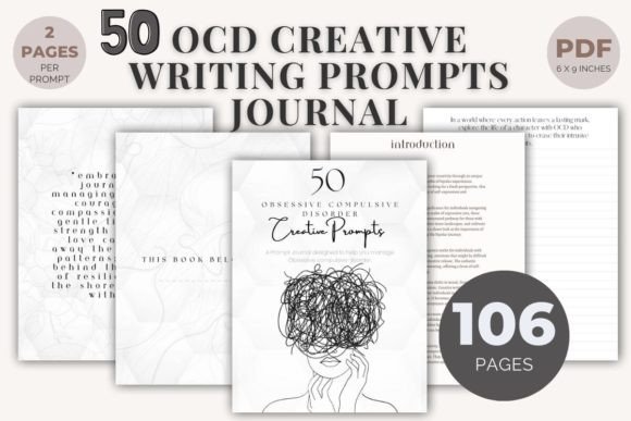 50 OCD Creative Writing Prompt Journal: A Thoughtful Companion for Creative Expression