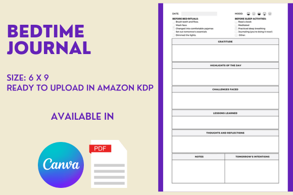 Bedtime Journal - KDP Interior: A Smart Investment for Aspiring Authors and Entrepreneurs