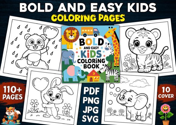 Bold and Easy Kids Coloring Pages