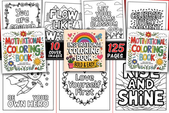 Bold Easy Inspirational Coloring Book