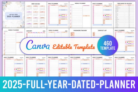 Editable 2025-Full-Year-Dated-Planner: A Comprehensive Guide to Organizing Your Year