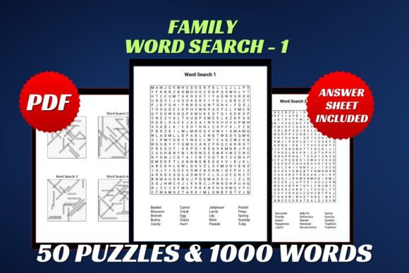 Family Word Search for Adult 1: A Fun and Educational Activity for the Whole Family