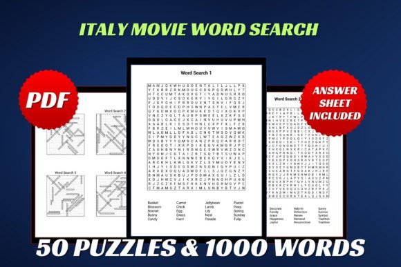 Italy Word Search for Adult