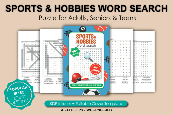 Sports Hobbies Word Search for Adults