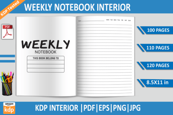 Weekly Notebook KDP Interior