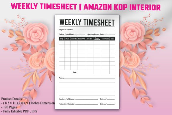 Weekly Timesheet KDP Interior